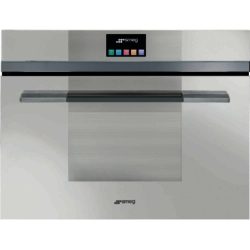 Smeg Linea SF4140MCB 45cm Height Compact Combination Microwave Oven in White